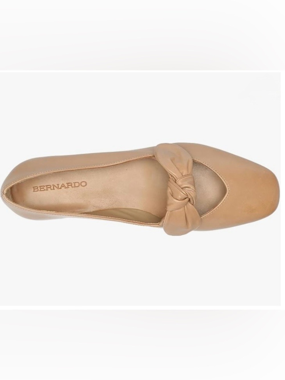 Bernardo Tan Knot-Detail Ballet Flat Size 7 - Picture 7 of 16